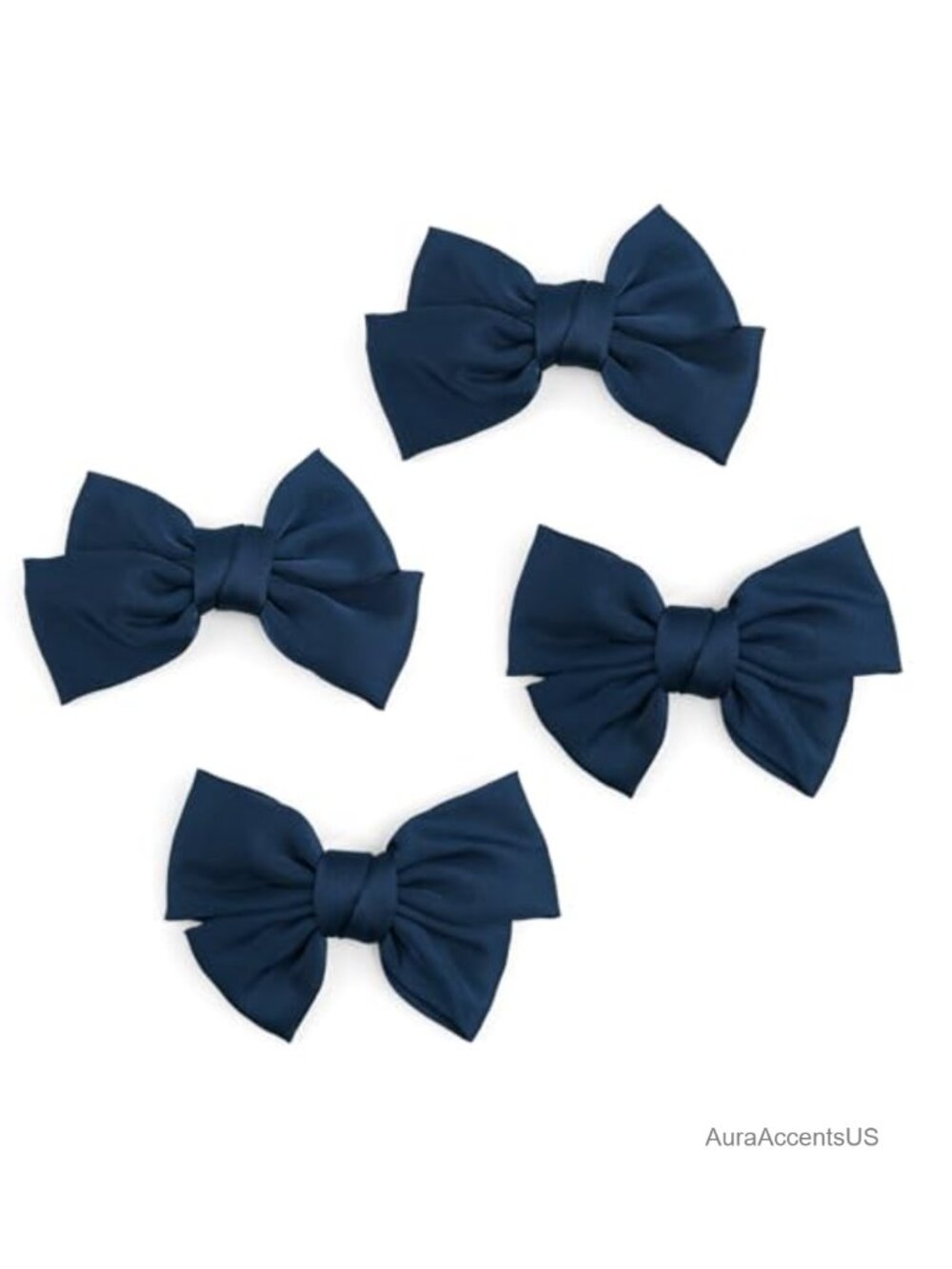 Satin Bow Shoe Clips with Buckle Clasp for Heels Bags Hair